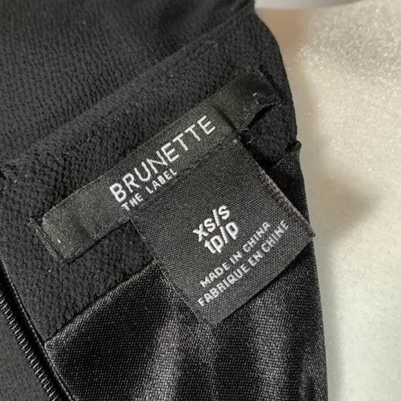 Brunette The Label Black Lattice Front Mini Dress - Picture 8 of 8